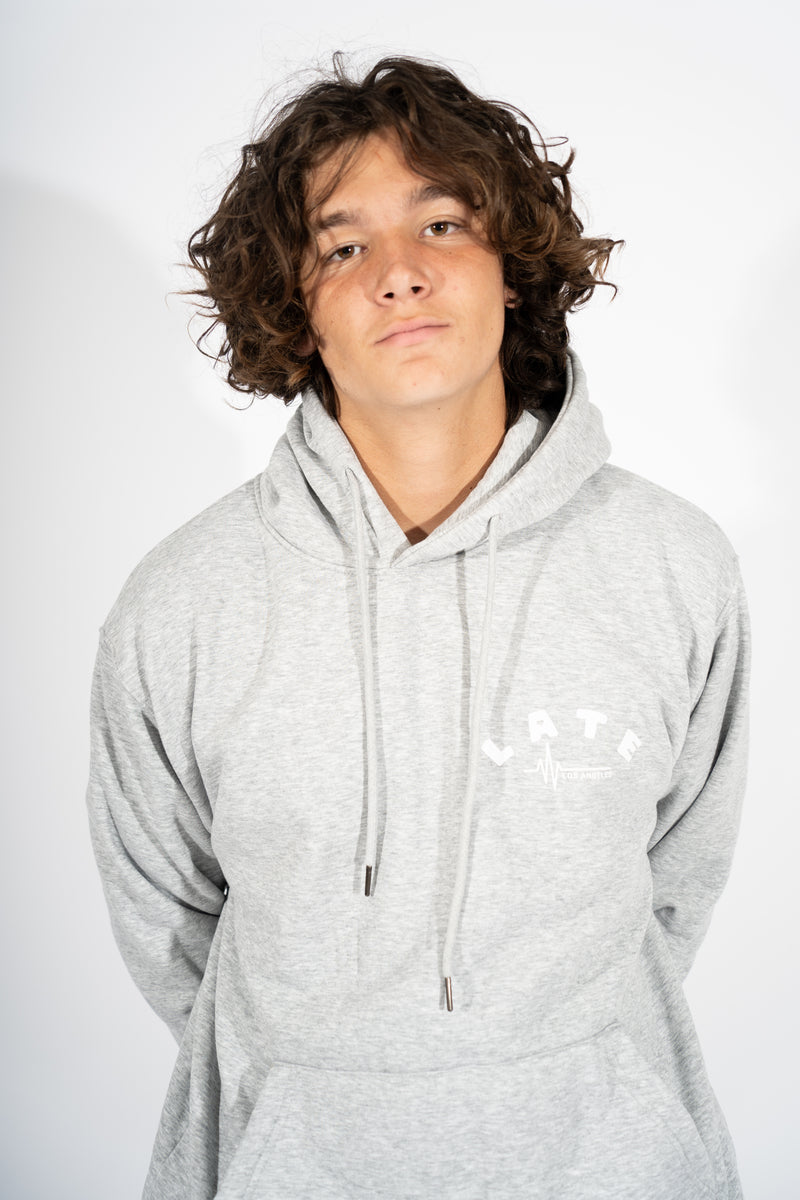 The 22 Hoodie (Grey) – LATE Clothing LA