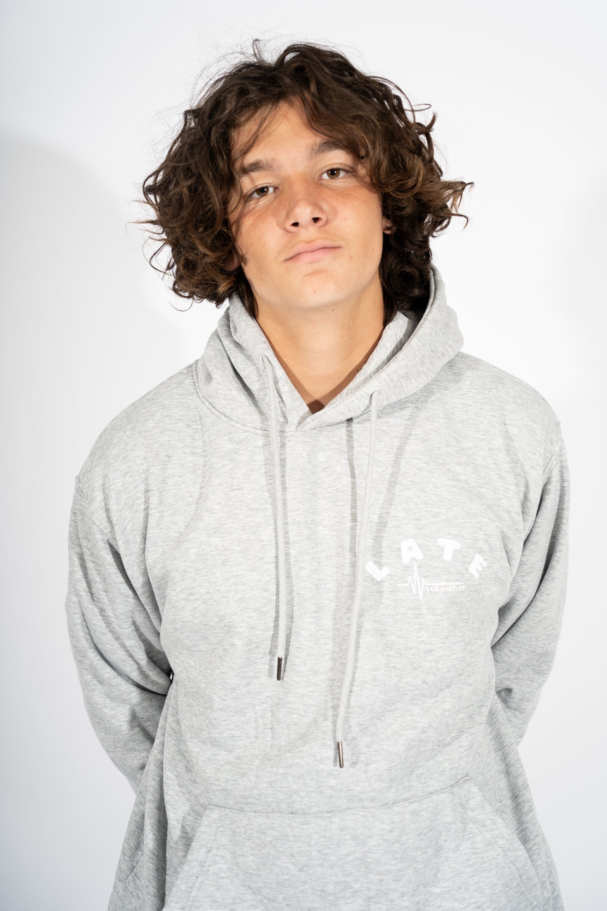 The 22 Hoodie (Grey) – LATE Clothing LA
